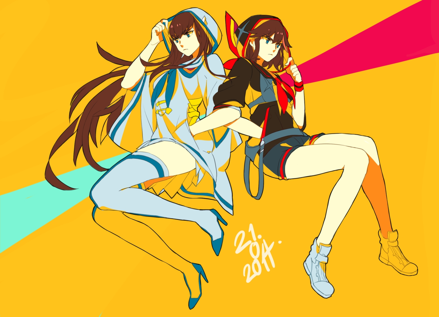 allenkung1, kill_la_kill, kiryuin_satsuki, matoi_ryuuko, yellow