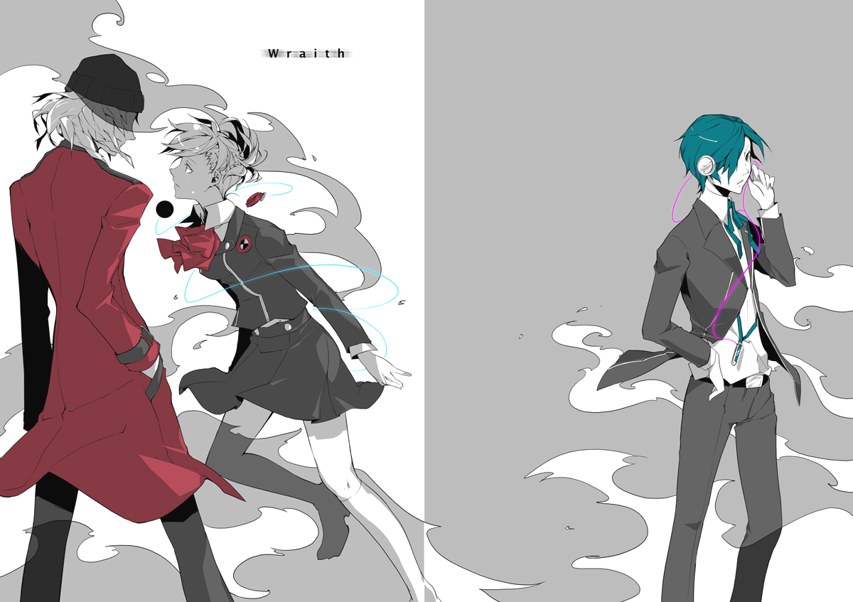 35_(pixiv), aragaki_shinjiro, arisato_minato, female_protagonist_(persona3), hat, persona, persona_3, polychromatic