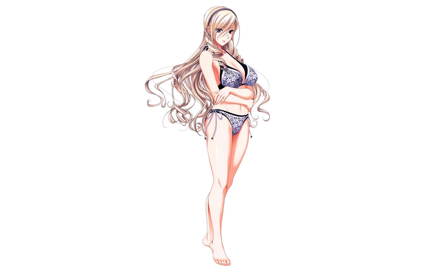 bikini, celia_cumani_aintree, komori_kei, swimsuit, third-party_edit, walkure_romanze, white