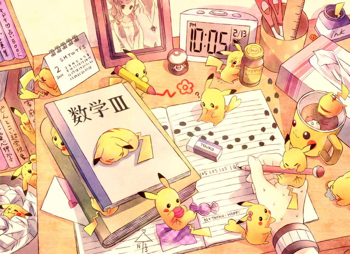 book, brown_hair, foongus, n, pikachu, pokemon, torute, touko_(pokemon)