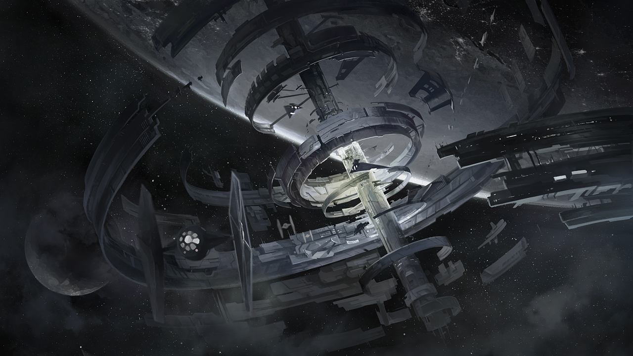 aircraft, combat_vehicle, no_humans, ost02, planet, space, stars, star_wars