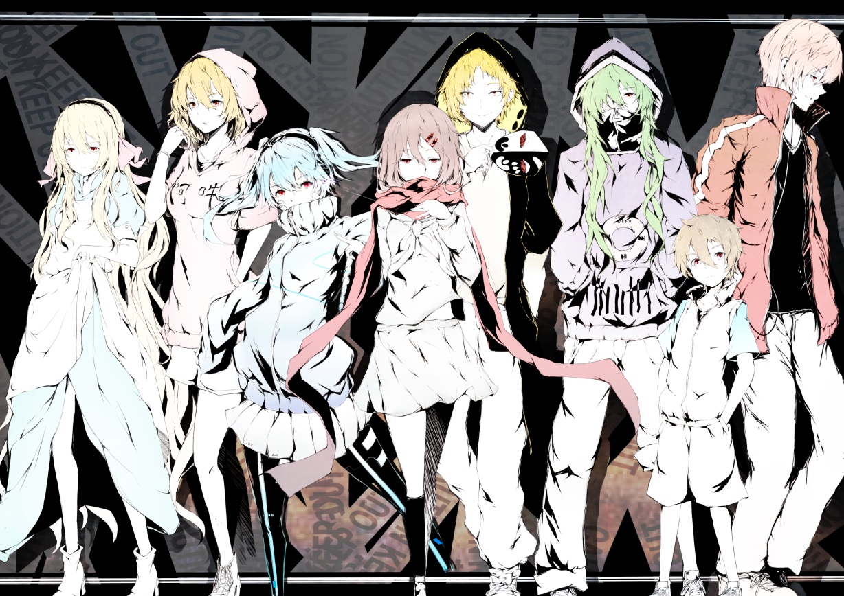 amamiya_hibiya, ene_(kagerou_project), kagerou_project, kano_shuuya, kido_tsubomi, kisaragi_momo, kisaragi_shintaro, kozakura_mary