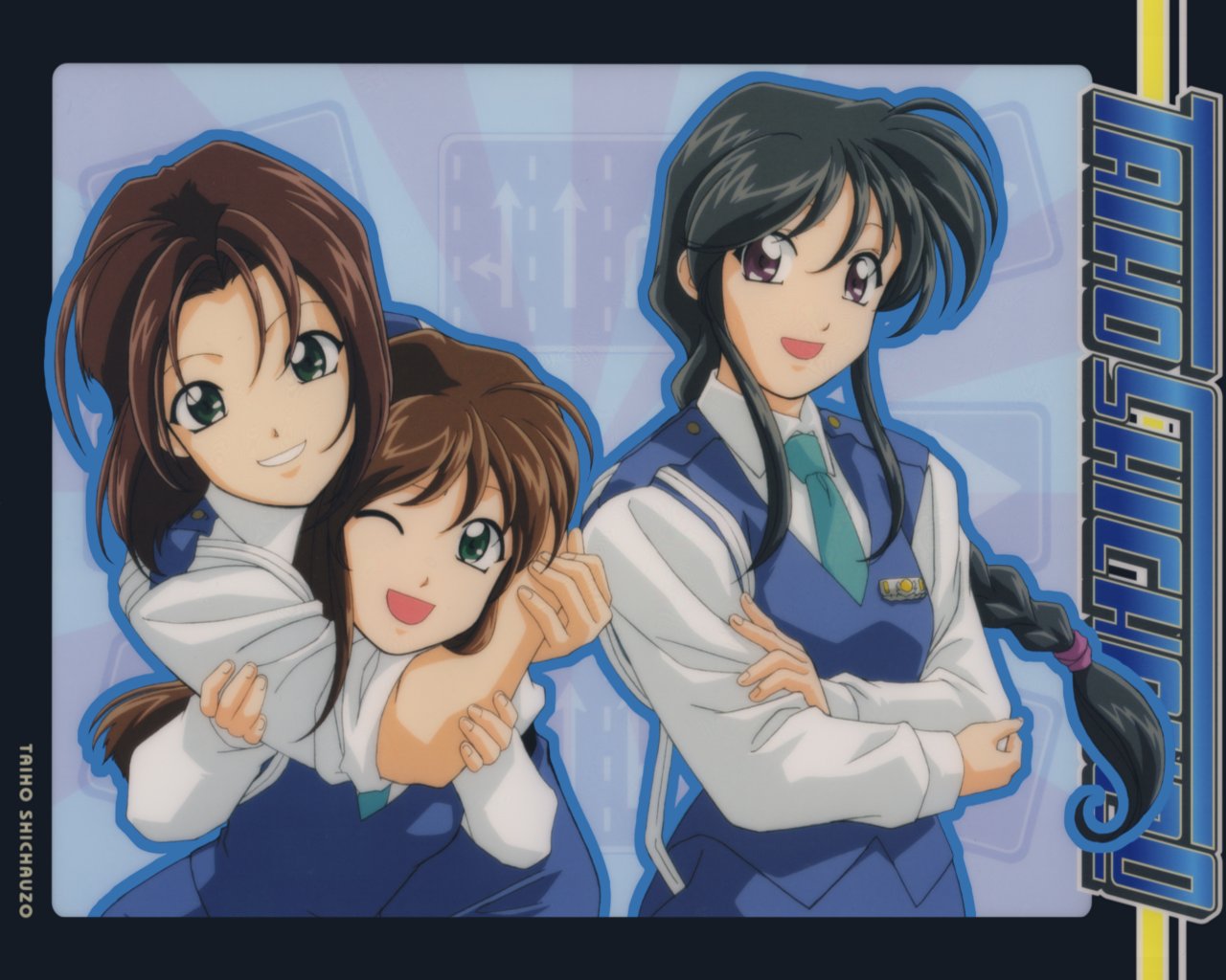 kobayakawa_miyuki, police, police_uniform, saga_saori, taiho_shichauzo, tsujimoto_natsumi