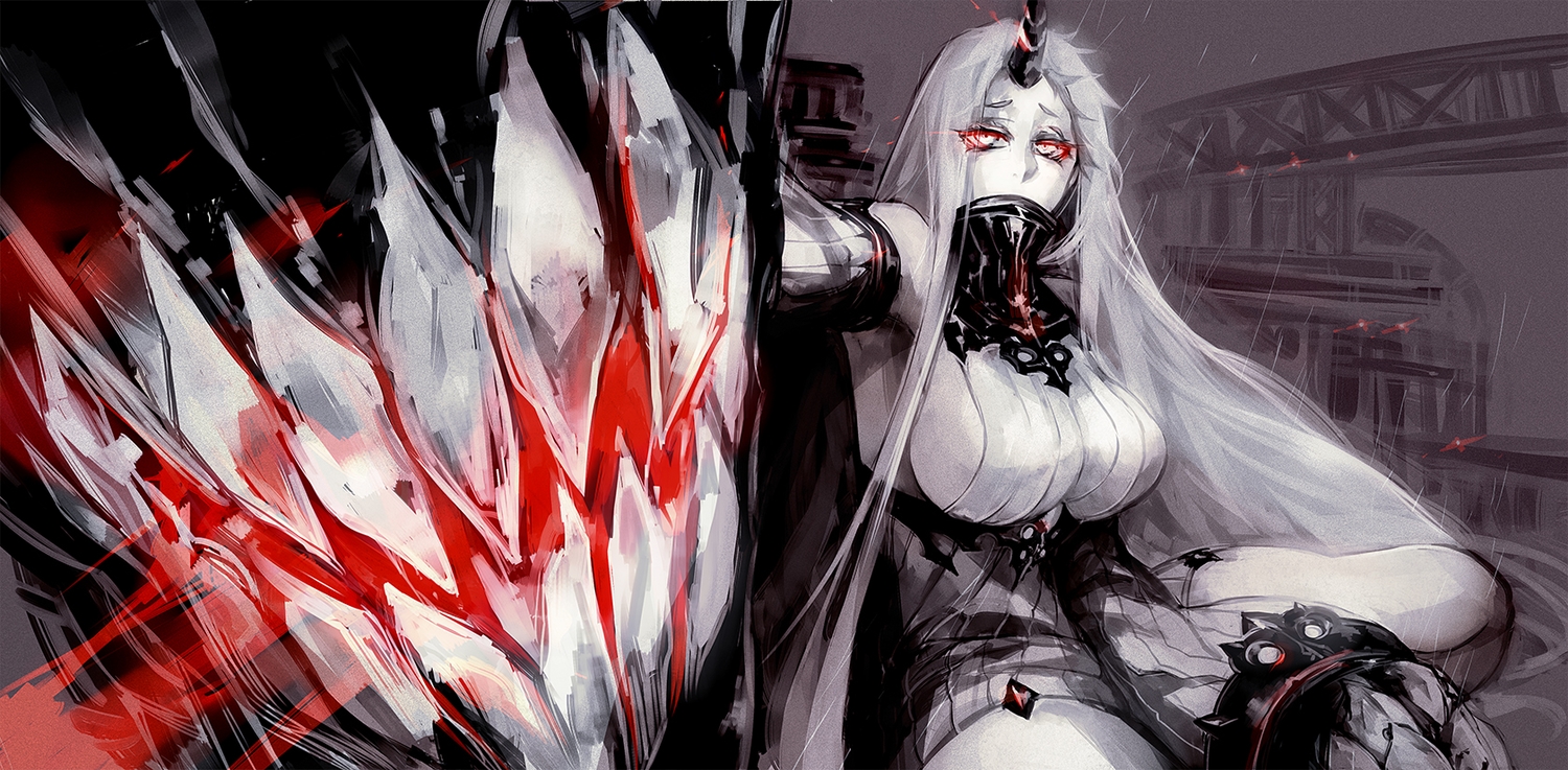 anthropomorphism, anyueh, kantai_collection, polychromatic, seaport_hime