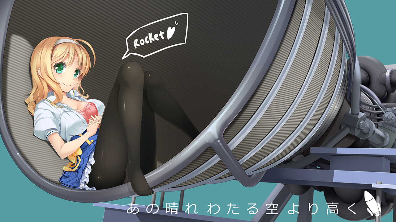 blonde_hair, chuablesoft, green_eyes, pantyhose, wapokichi