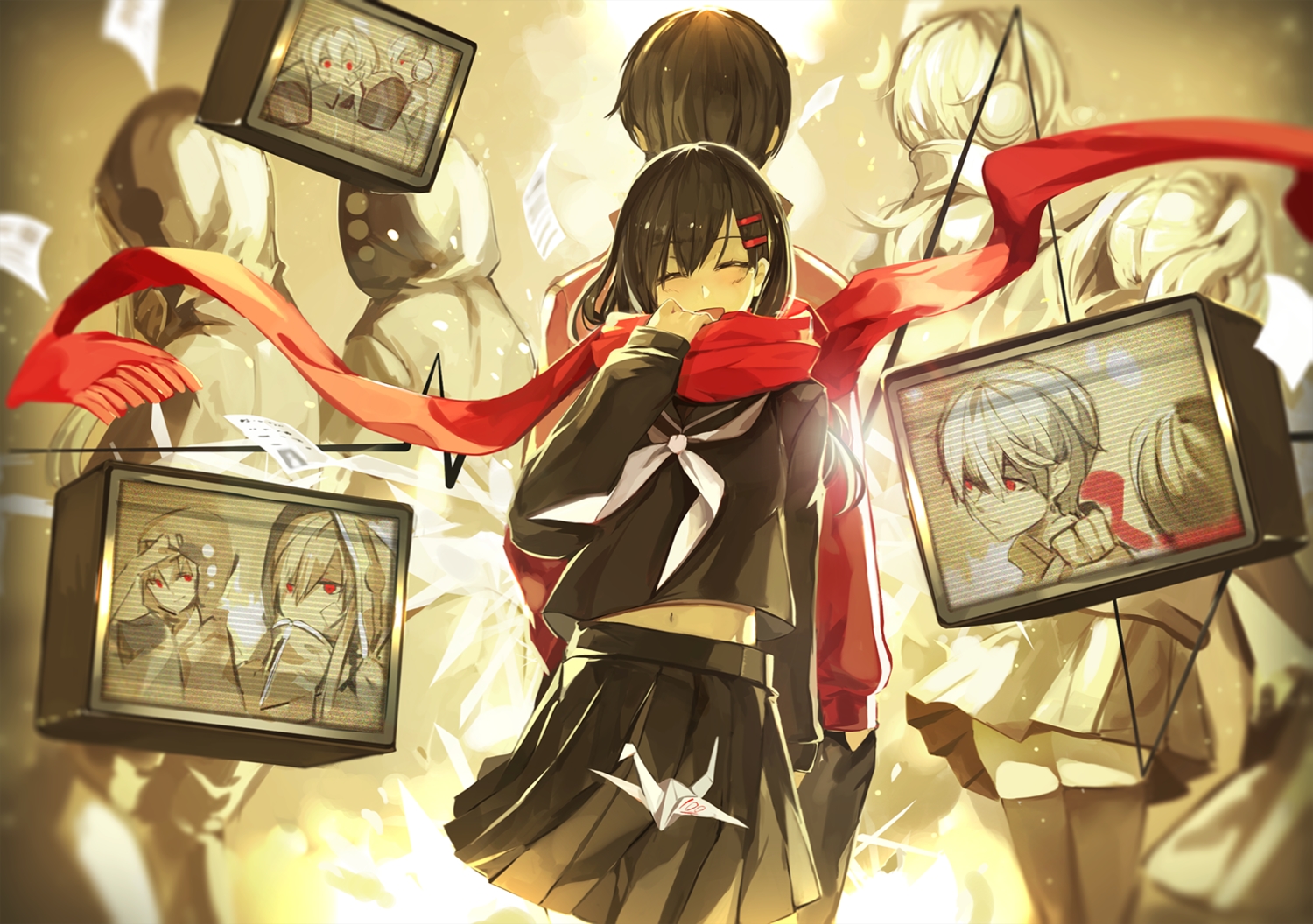 ene_(kagerou_project), kagerou_project, kano_shuuya, kido_tsubomi, kisaragi_shintaro, konoha_(kagerou_project), saberiii, tateyama_ayano