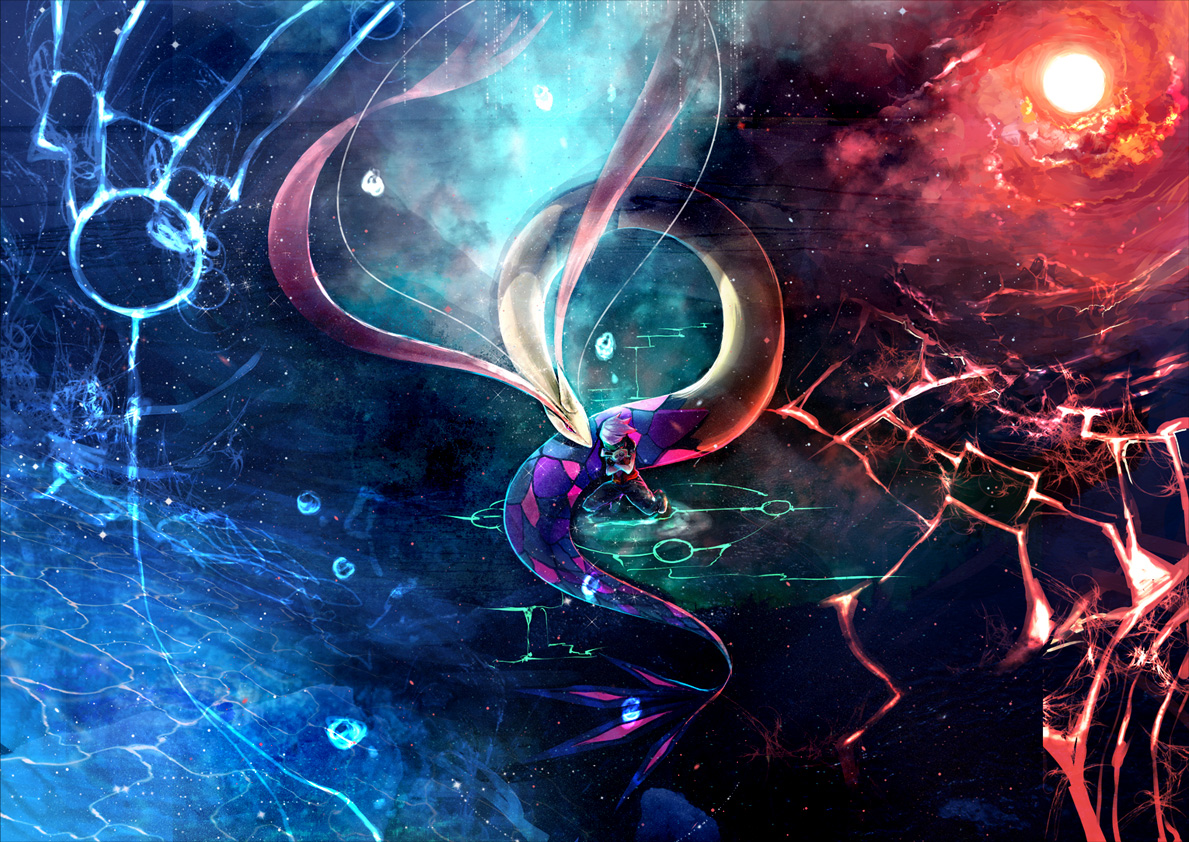 cis_(carcharias), feebas, fire, groudon, kyogre, milotic, pokemon, stars