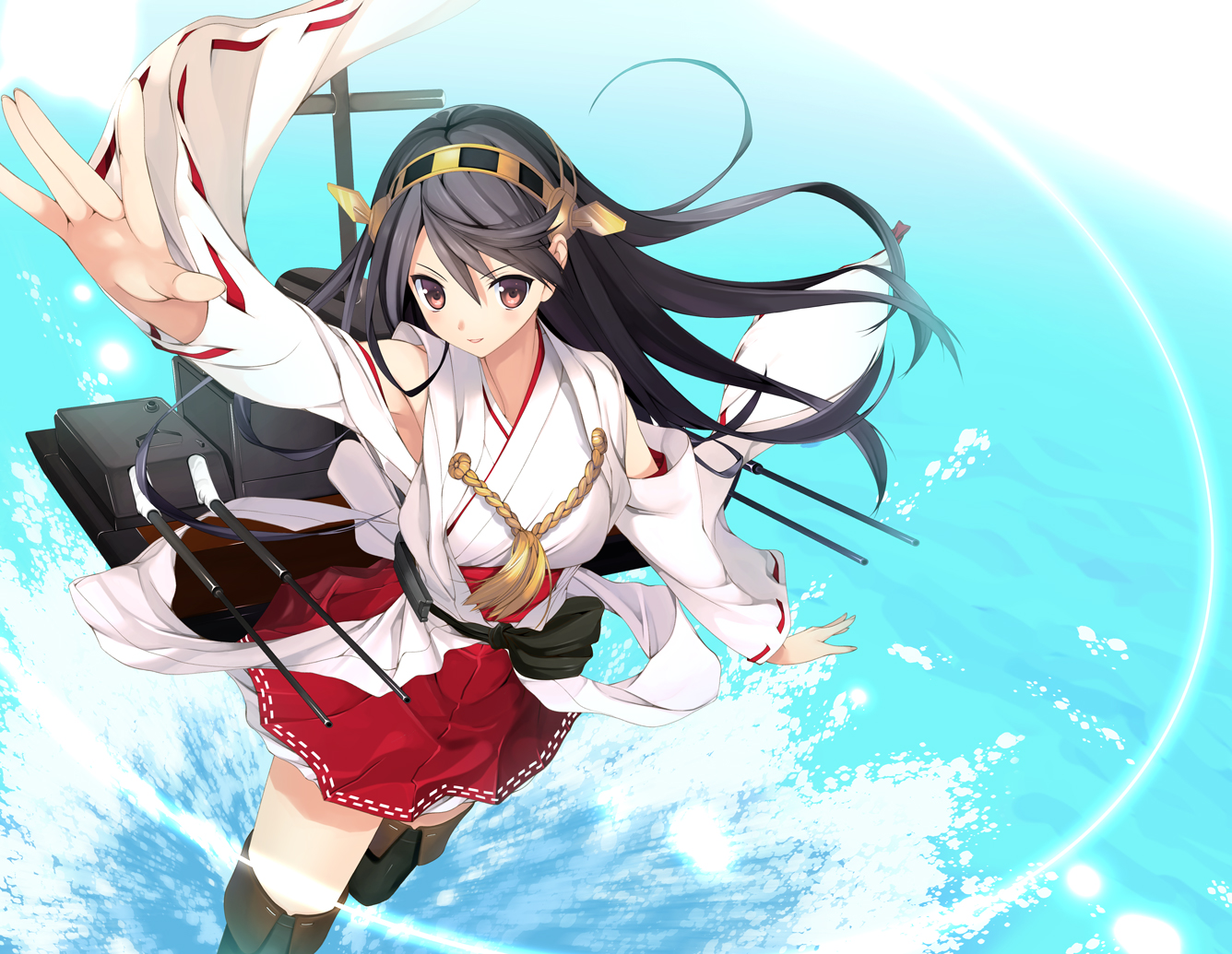 anthropomorphism, haruna_(kancolle), kantai_collection, naruse_hirofumi