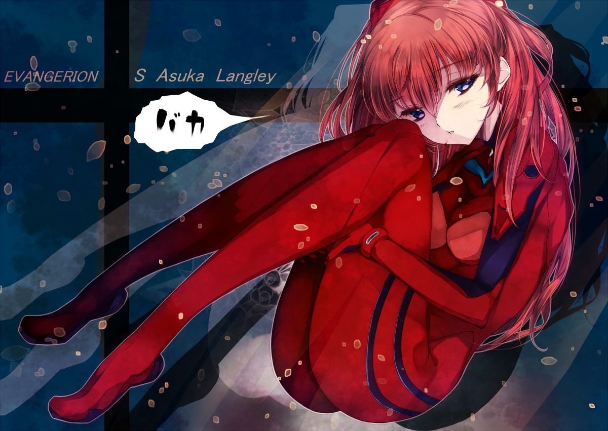 blue_eyes, bodysuit, brown_hair, jpeg_artifacts, long_hair, modern_afro, neon_genesis_evangelion, skintight, soryu_asuka_langley
