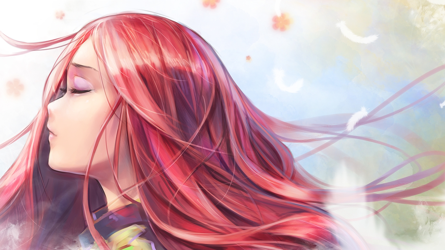 close, feathers, long_hair, original, red_hair, wet.elephant
