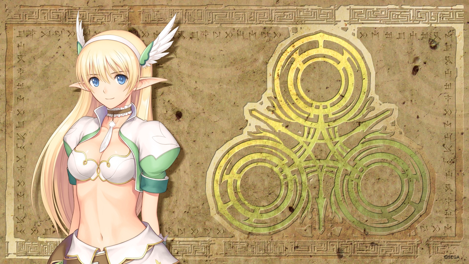 blonde_hair, blue_eyes, elwing, pointed_ears, shining_ark, taka_tony