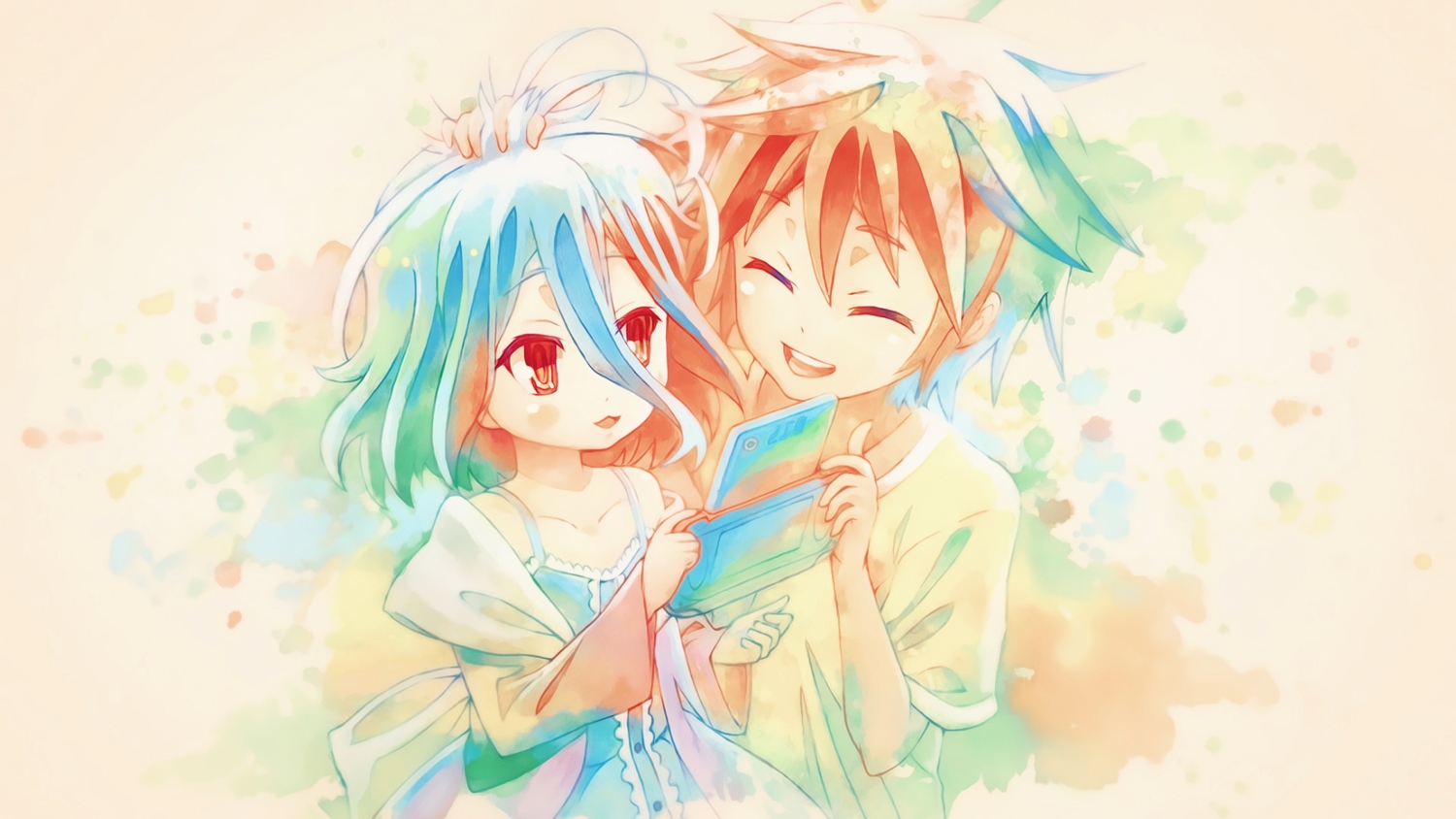 loli, male, no_game_no_life, polychromatic, shiro_(no_game_no_life), sora_(no_game_no_life), third-party_edit