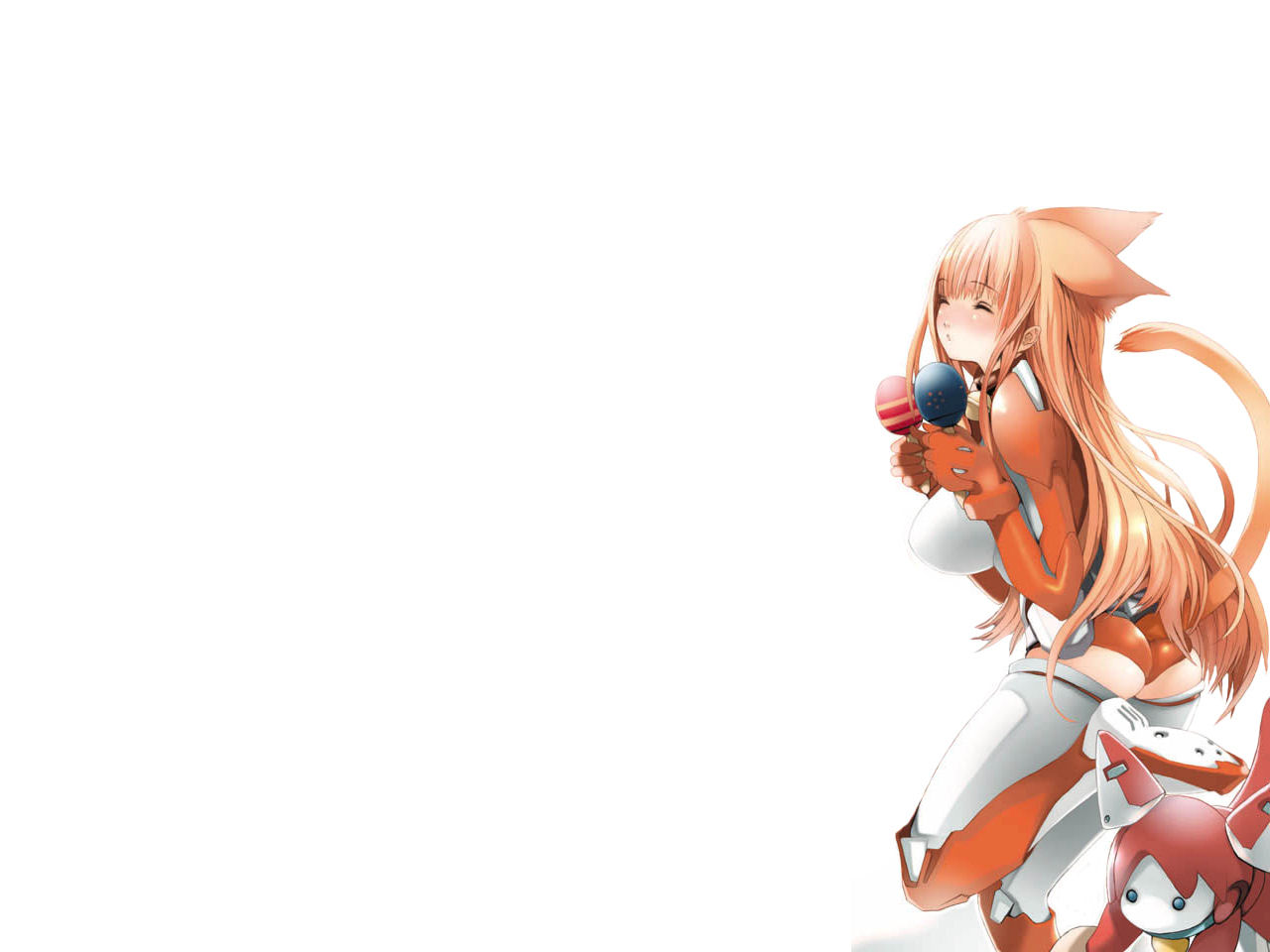 animal_ears, asobi_ni_iku_yo!, bell, blonde_hair, catgirl, collar, eris_(asobi_ni_iku_yo!), houden_eizou
