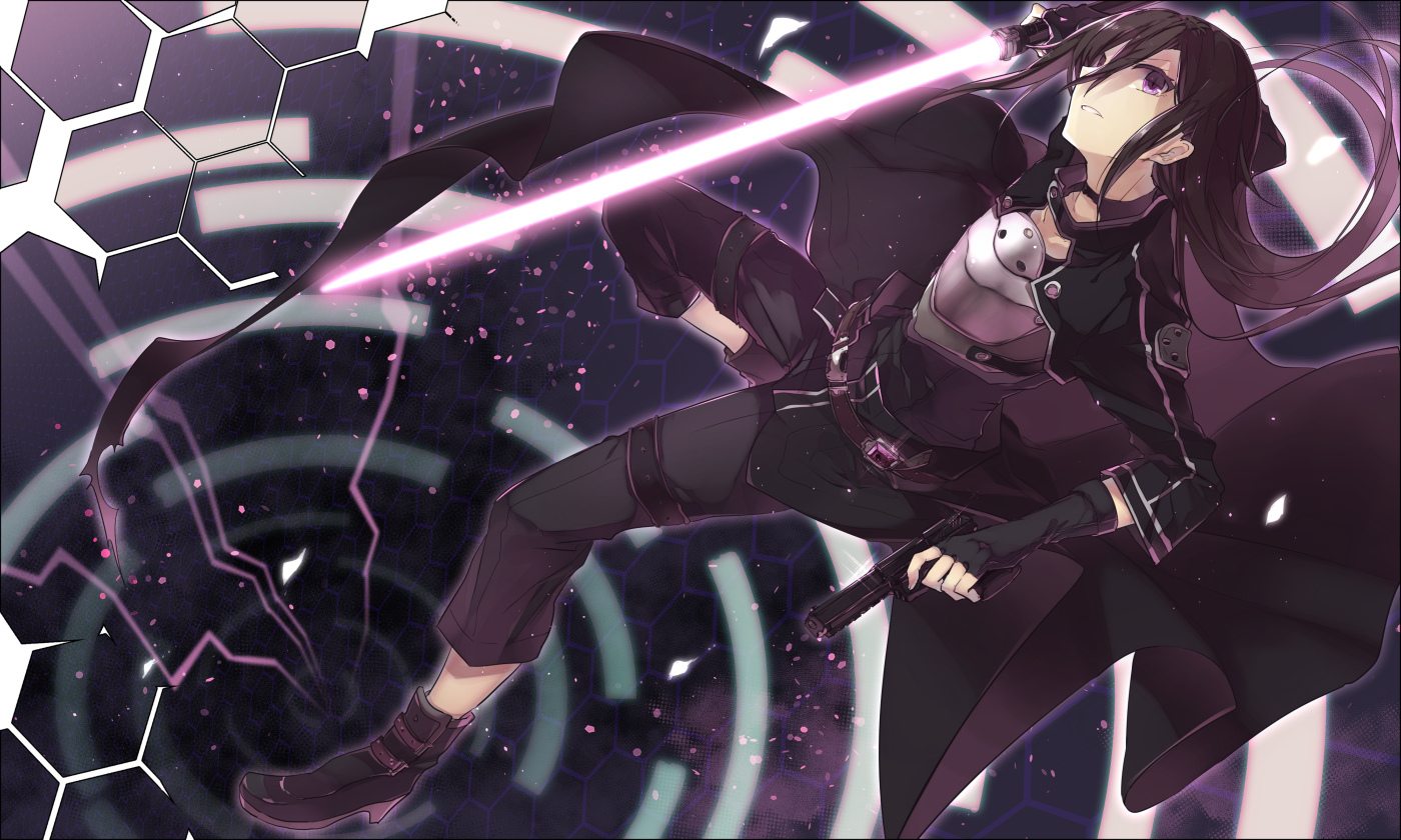 all_male, armor, black_hair, boots, gloves, gun, gun_gale_online, kazutake_hazano