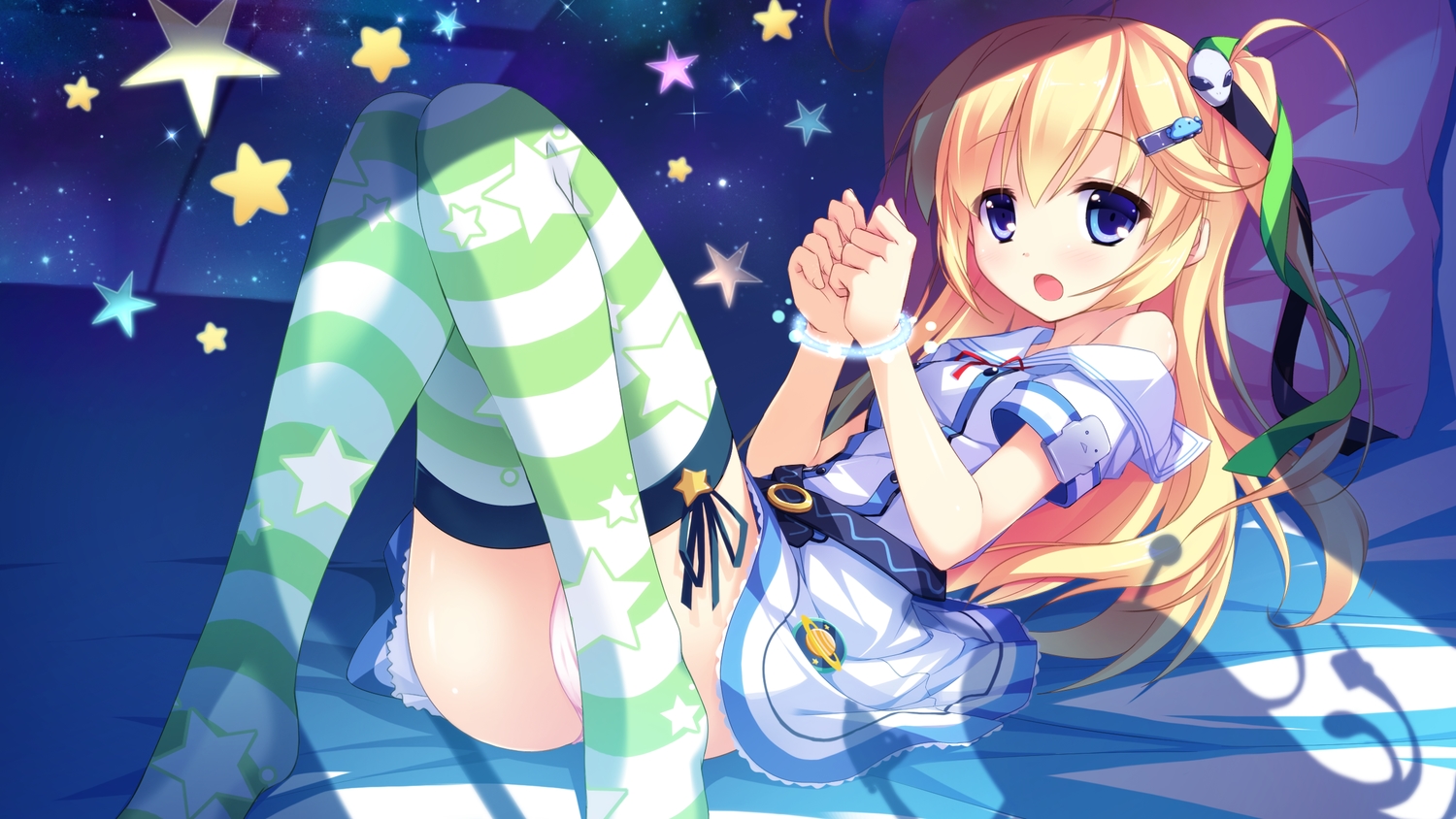 blonde_hair, blue_eyes, g.i.b._girls_in_black, otonashi_sorami, panties, rken, school_uniform, shackles, thighhighs, underwear, whirlpool