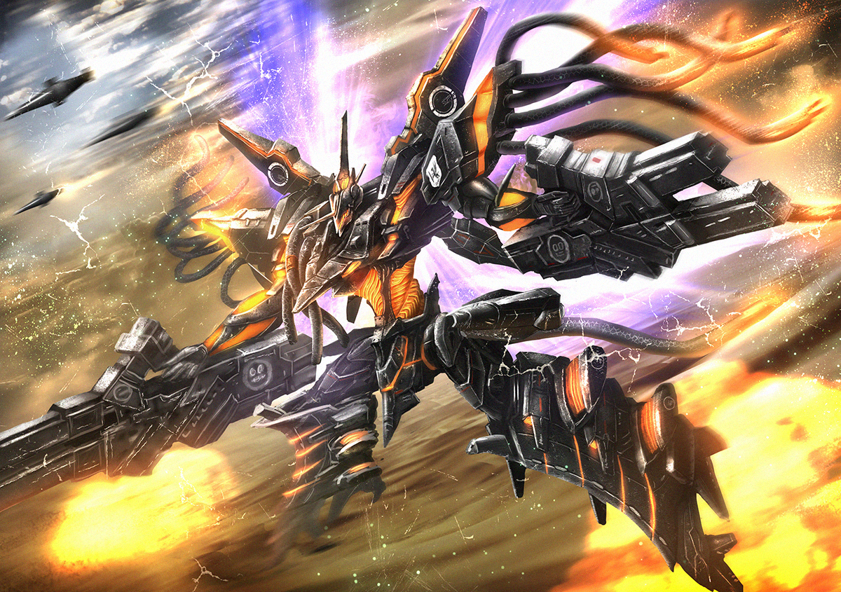 armored_core, armored_core_5, armored_core:_verdict_day, azul_(ze-l), gun, mecha, weapon