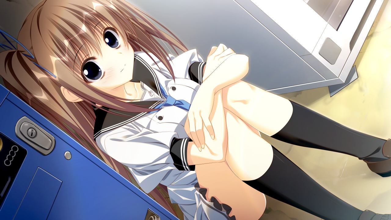 brown_hair, game_cg, kneehighs, kotoba_no_kieta_hi, long_hair, mizukashi_aoi, motoyon, school_uniform