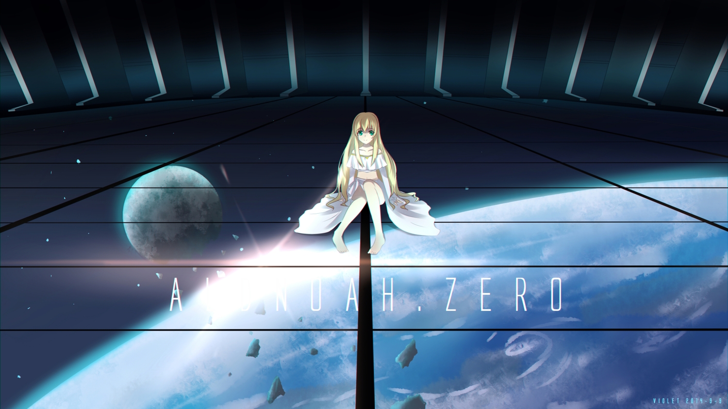 aldnoah.zero, asseylum_vers_allusia, blonde_hair, earth, moon, planet, violetsang