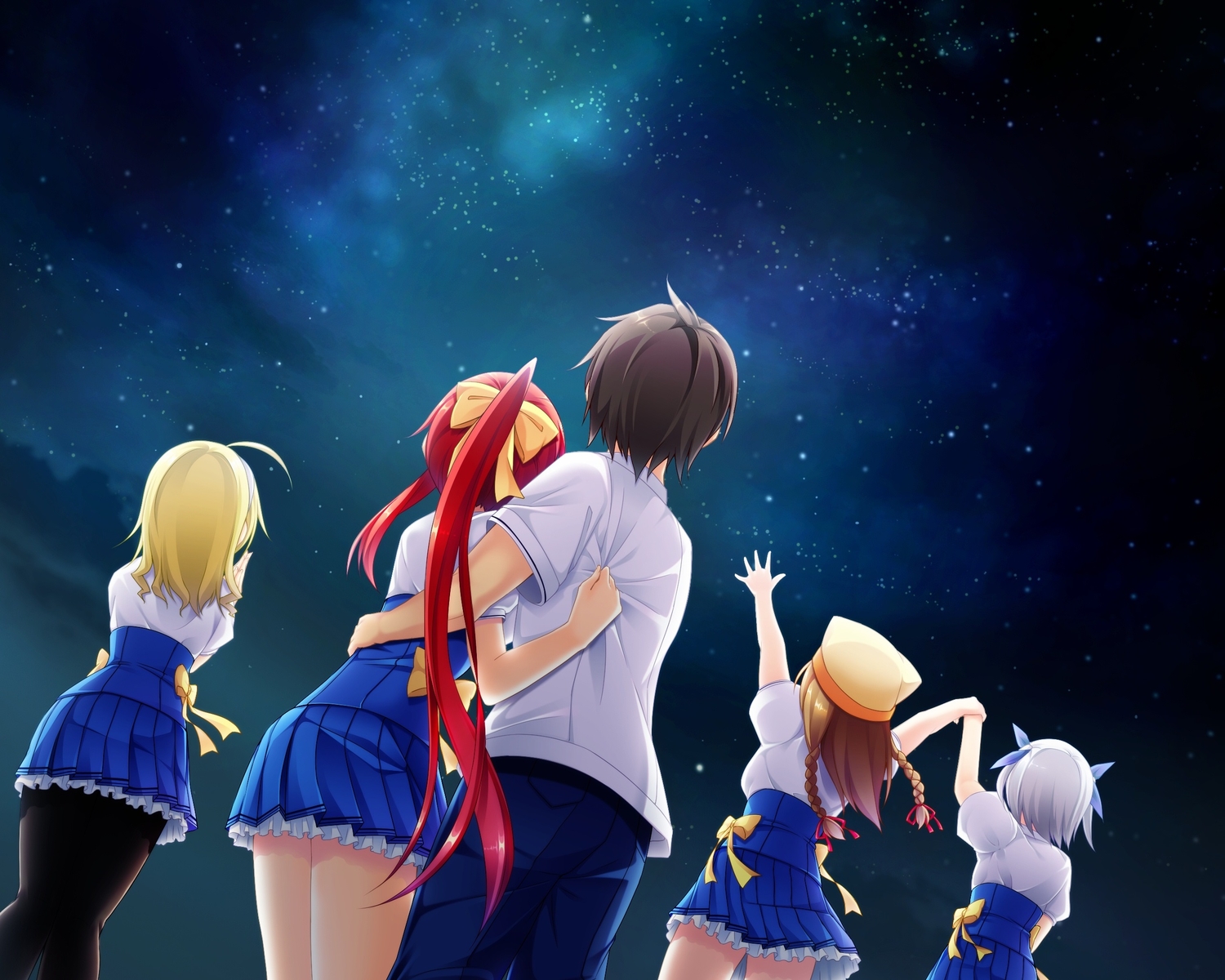 akatsuki_arisa, ano_harewataru_sora_yori_takaku, chiri_(atlanta), chuablesoft, game_cg, ibuki_nazuna, michibiki_honoka, night