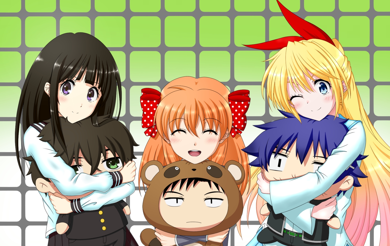 chitanda_eru, crossover, doll, gekkan_shoujo_nozaki-kun, hyouka, kirisaki_chitoge, nisekoi, sakura_chiyo