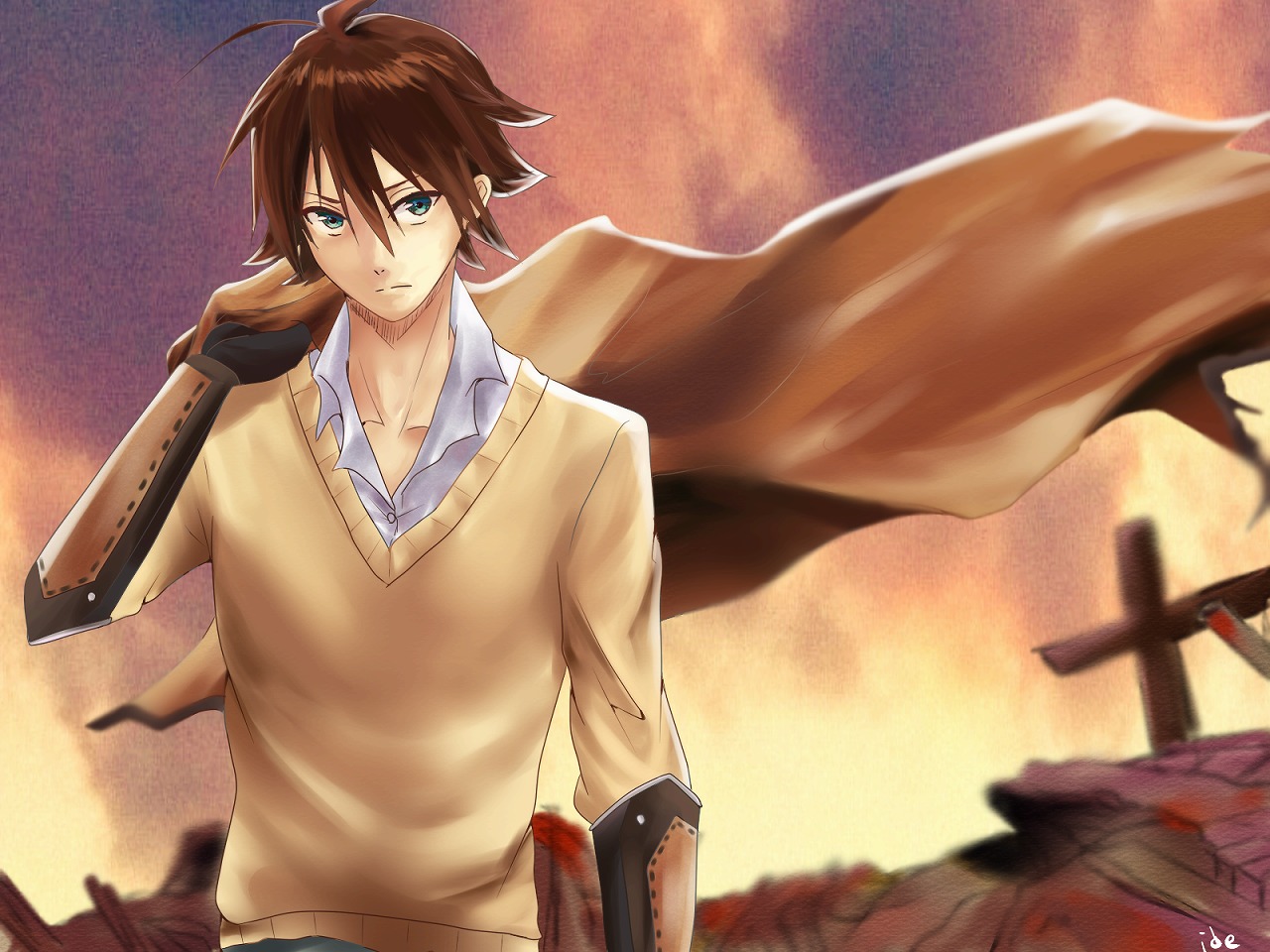 akame_ga_kill!, all_male, idemaaru06, jpeg_artifacts, male, tatsumi_(akame_ga_kill!)