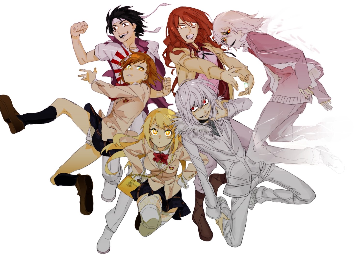 accelerator, kakine_teitoku, misaka_mikoto, mugino_shizuri, shokuhou_misaki, sogiita_gunha, to_aru_kagaku_no_railgun, to_aru_majutsu_no_index
