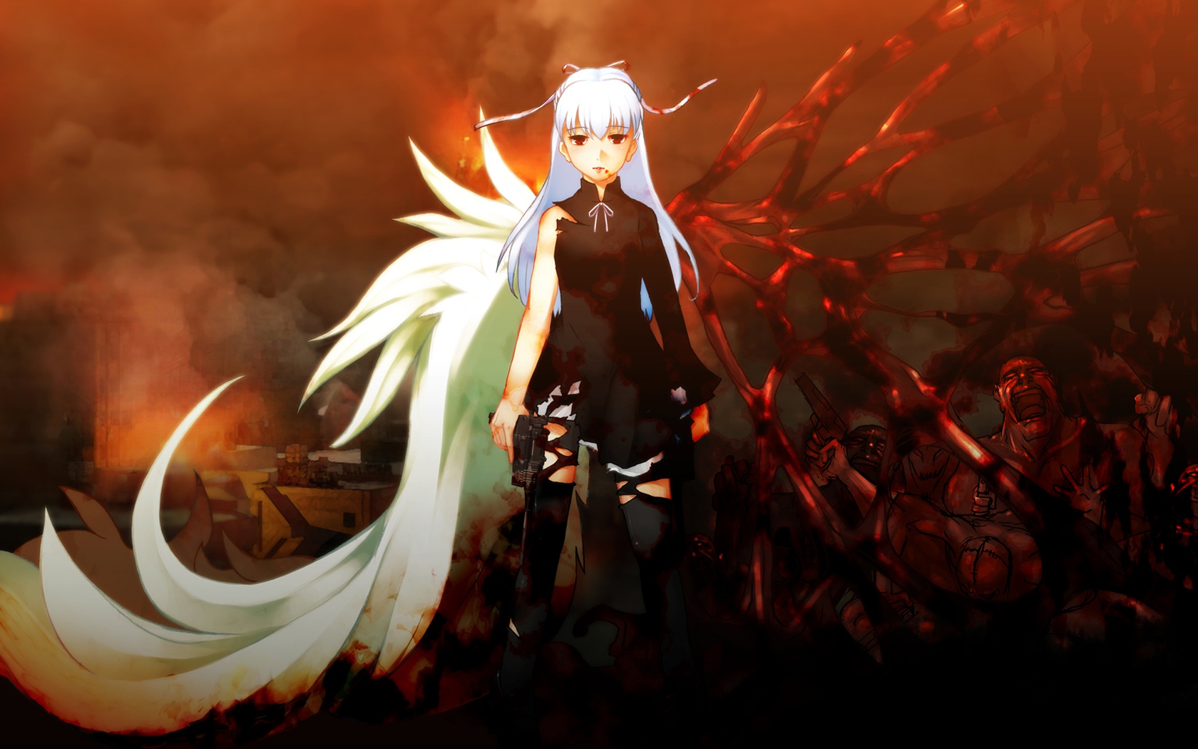 angelos_armas, chuuou_higashiguchi, gun, henri, nitroplus, tagme, thighhighs, weapon, white_hair