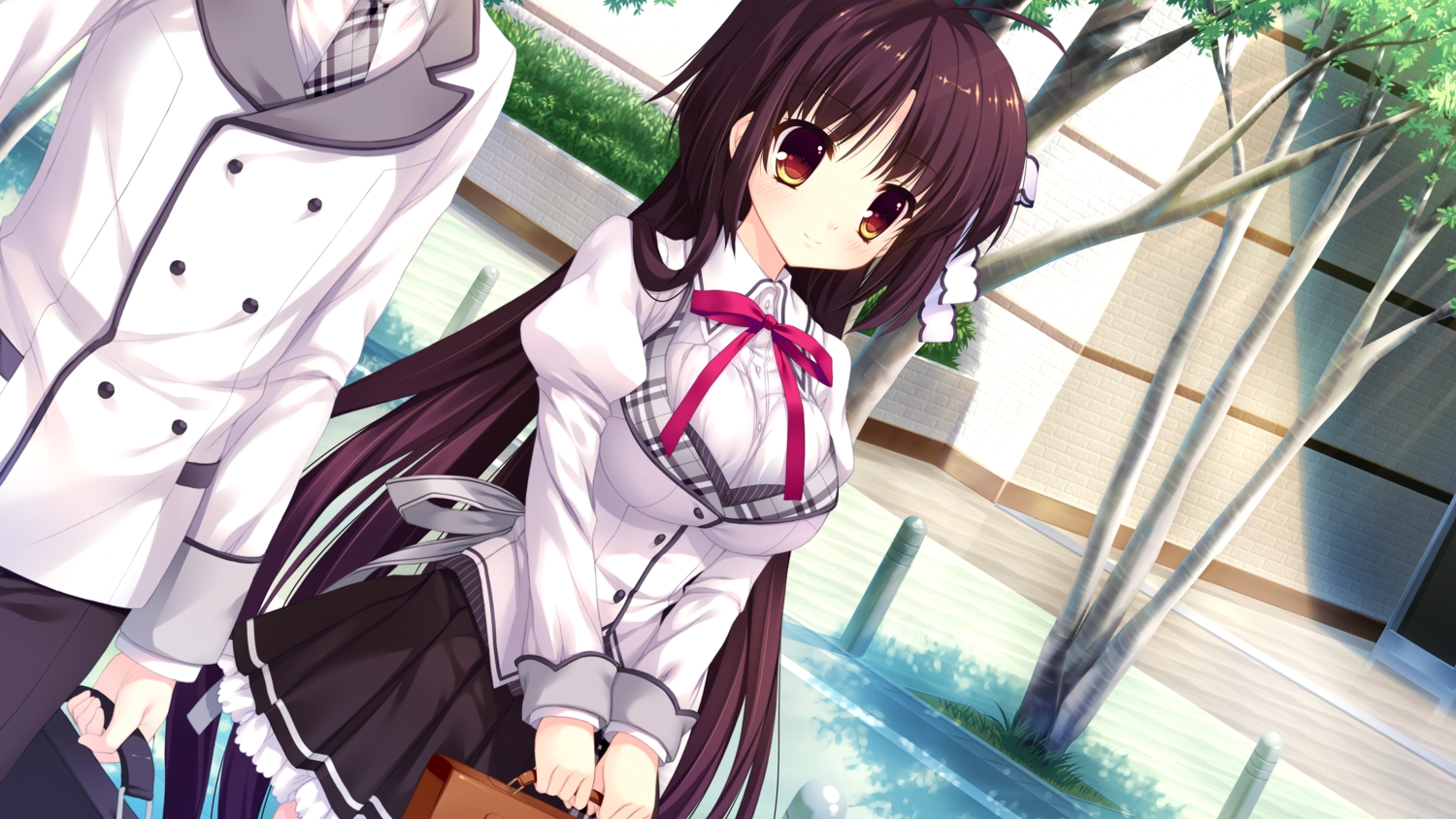 alia's_carnival, black_hair, game_cg, long_hair, mitha, nanawind, saijo_karin, school_uniform
