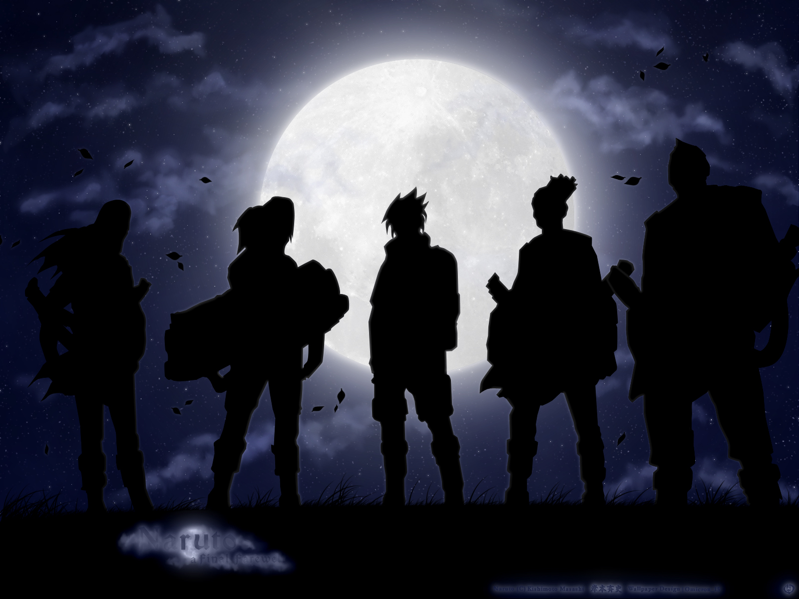 male, moon, naruto, night, silhouette, tagme, tayuya, uchiha_sasuke