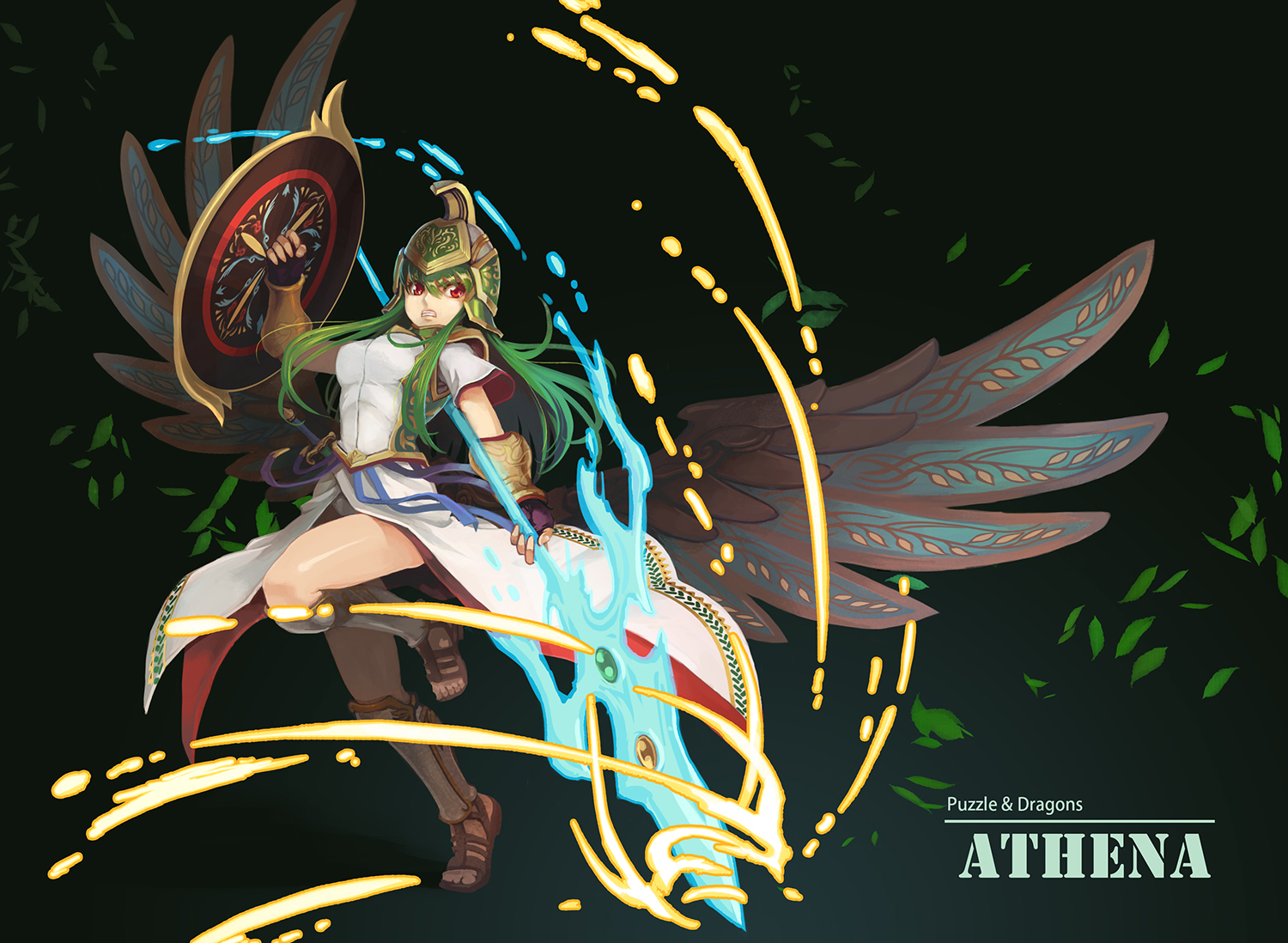 athena_(p&d), puzzle_&_dragons, tienao