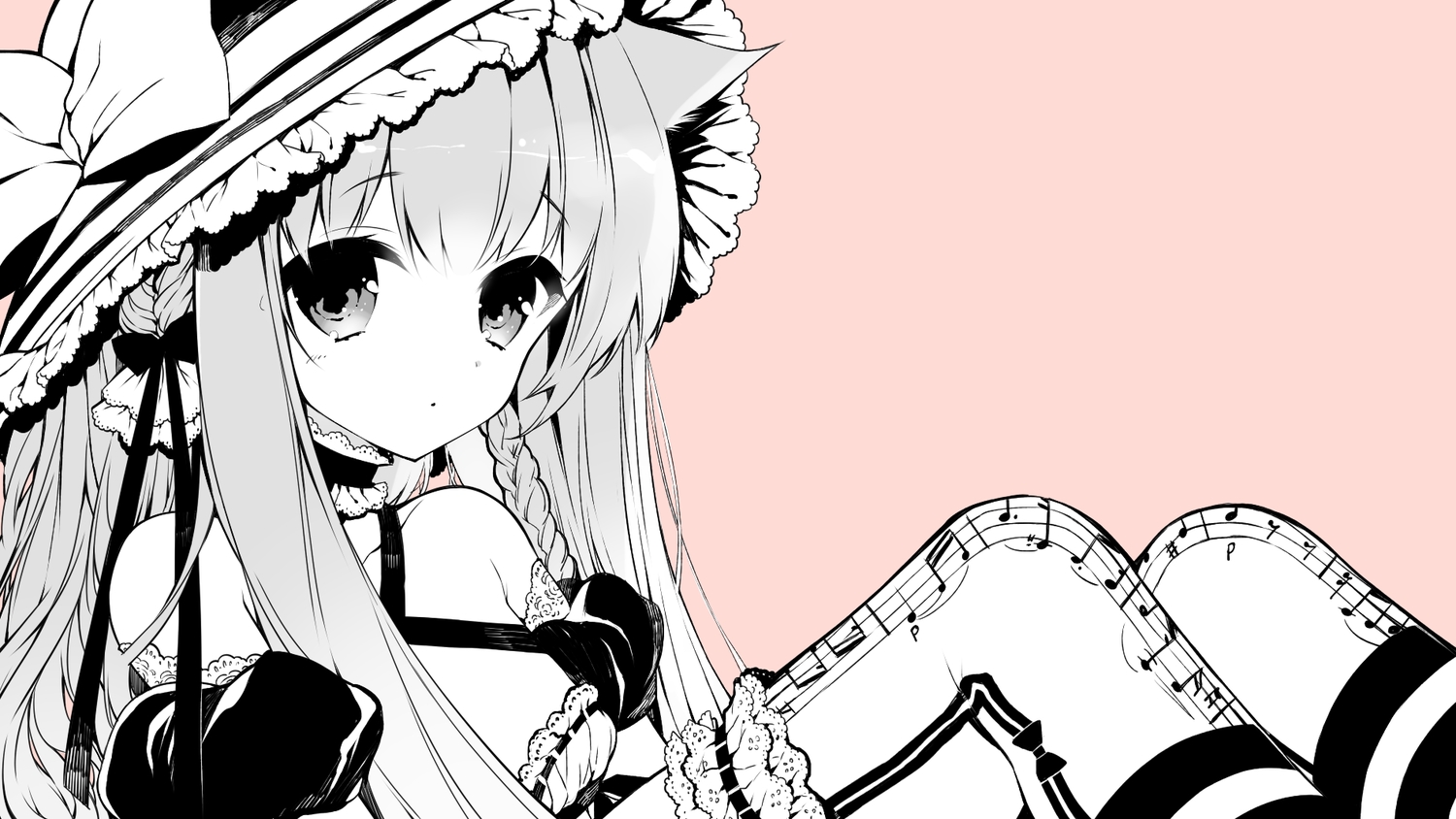 bow, hat, long_hair, original, pantyhose, polychromatic, ribbons, sakiyo_cake