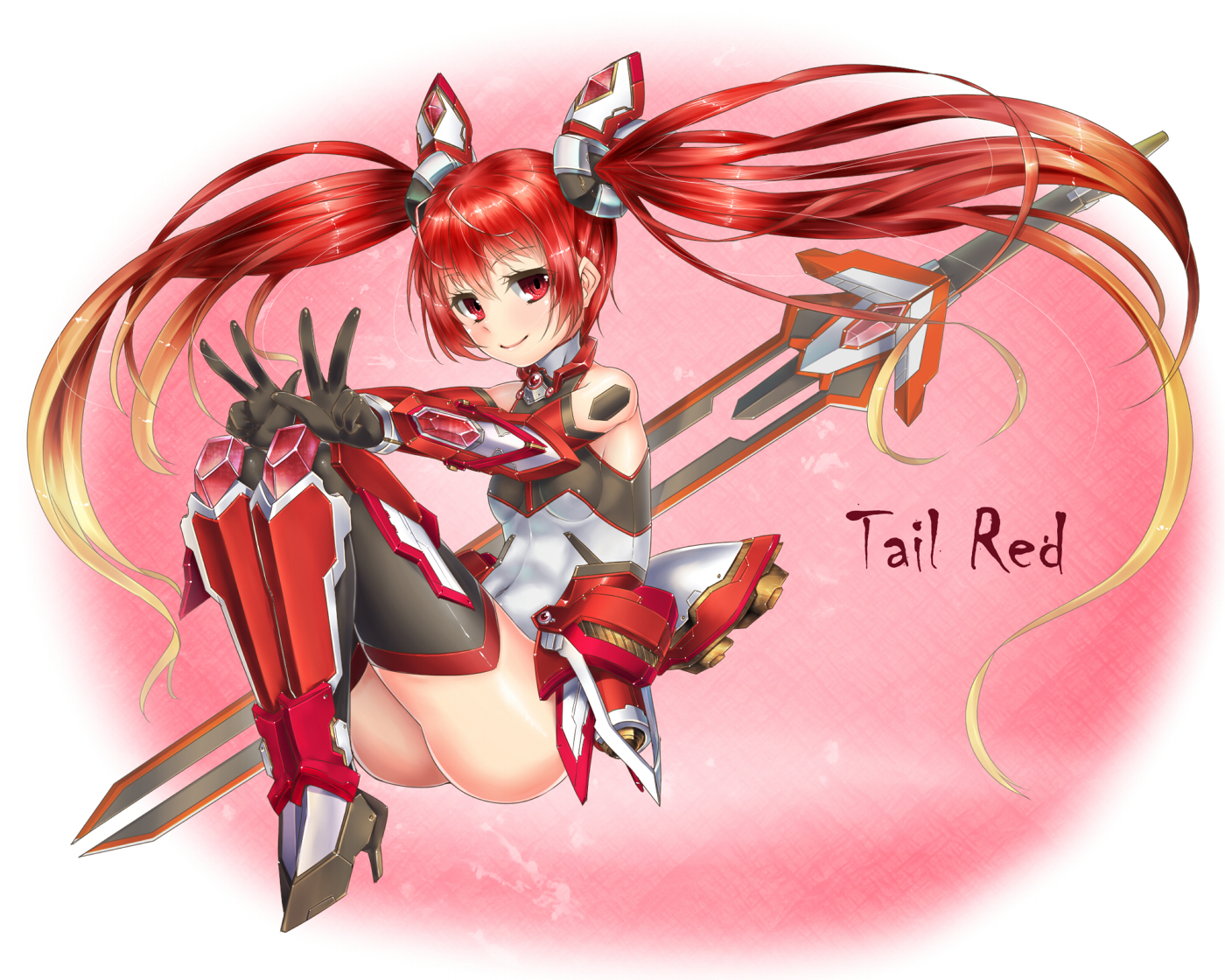 bodysuit, doyouwantto, genderswap, long_hair, mitsuka_souji, ore_twintail_ni_narimasu, red_eyes, red_hair