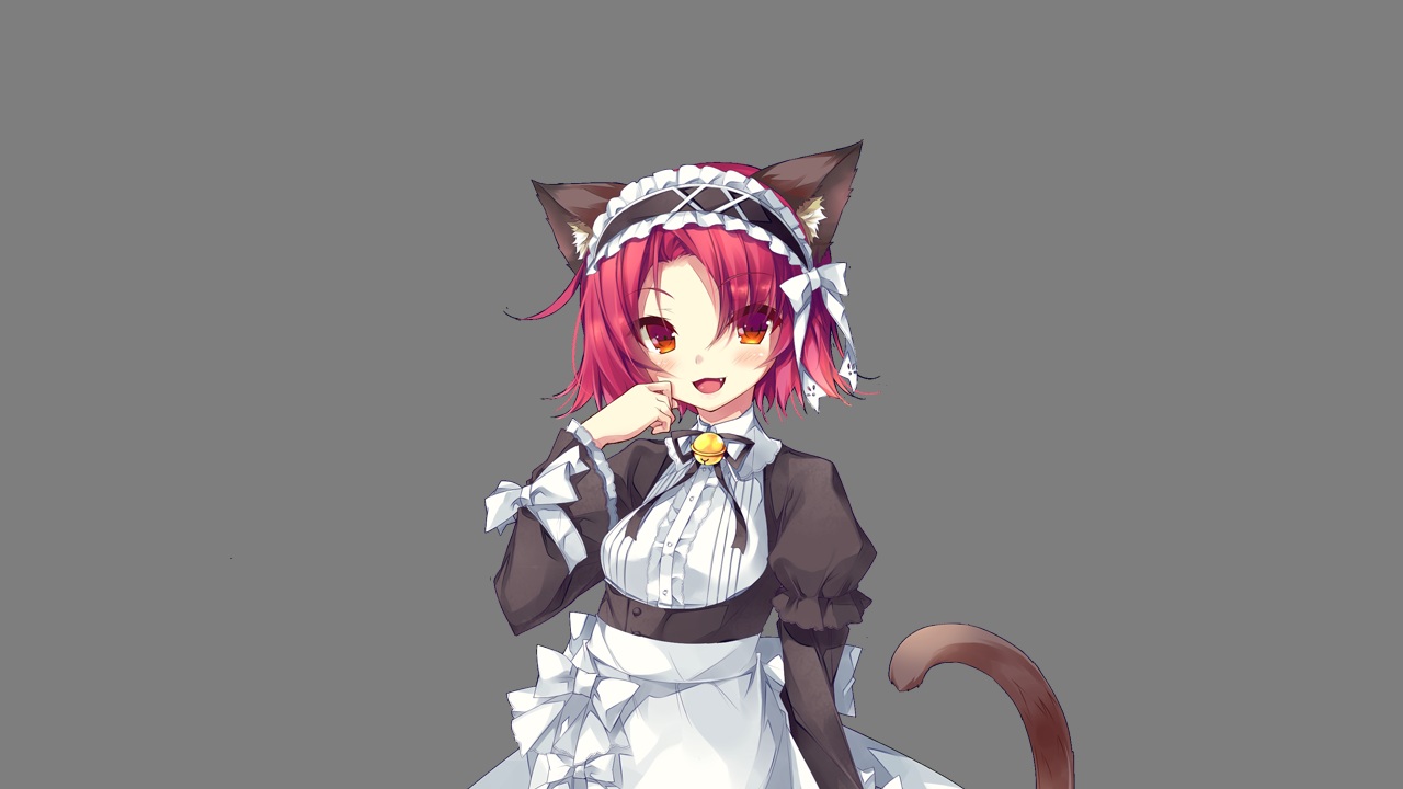 animal_ears, bell, catgirl, cat_maid_a_(kitten_philia), game_cg, kitten_philia, maid, minazuki_haruka