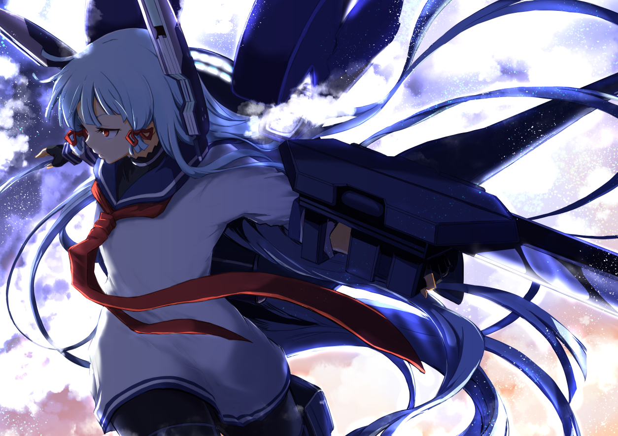 anthropomorphism, kantai_collection, lefthand, murakumo_(kancolle)