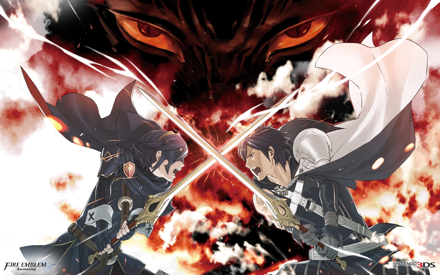 armor, blue_eyes, blue_hair, cape, chrom_(fire_emblem), fire, fire_emblem, gloves