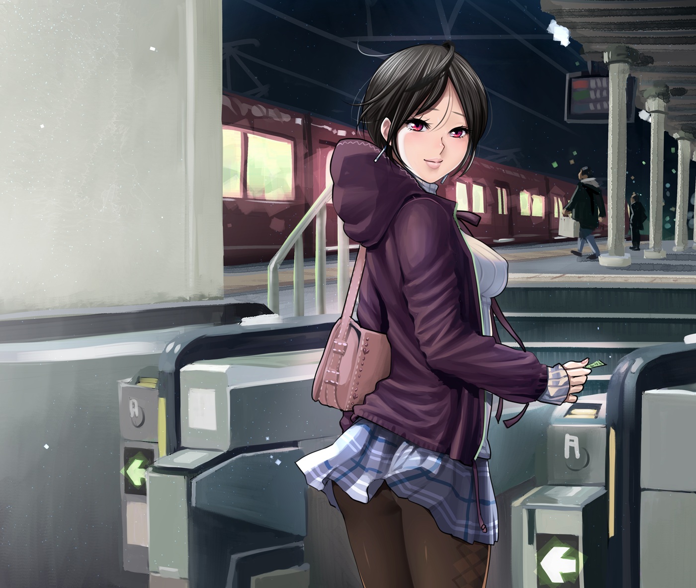original, pantyhose, pao_(otomogohan), skirt, upskirt