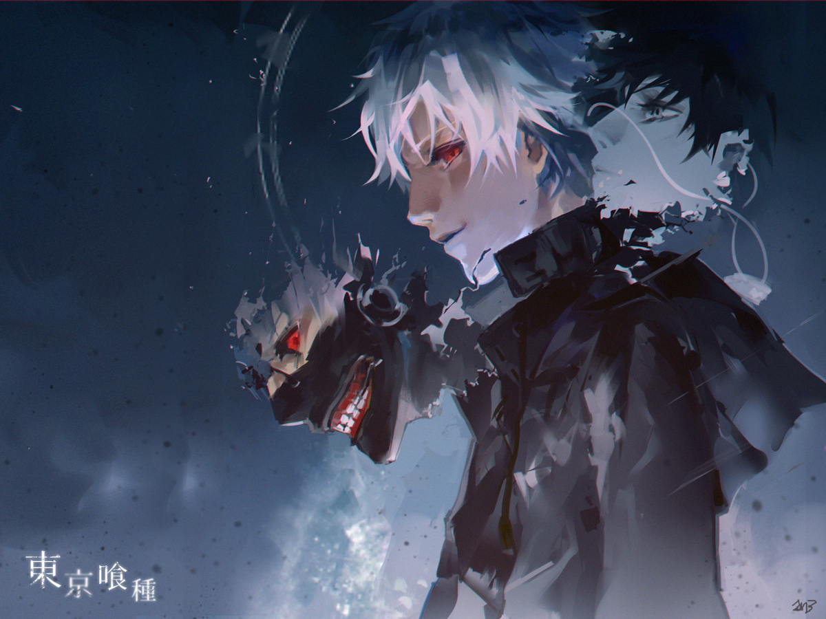 all_male, jn3, kaneki_ken, male, mask, red_eyes, short_hair, tokyo_ghoul
