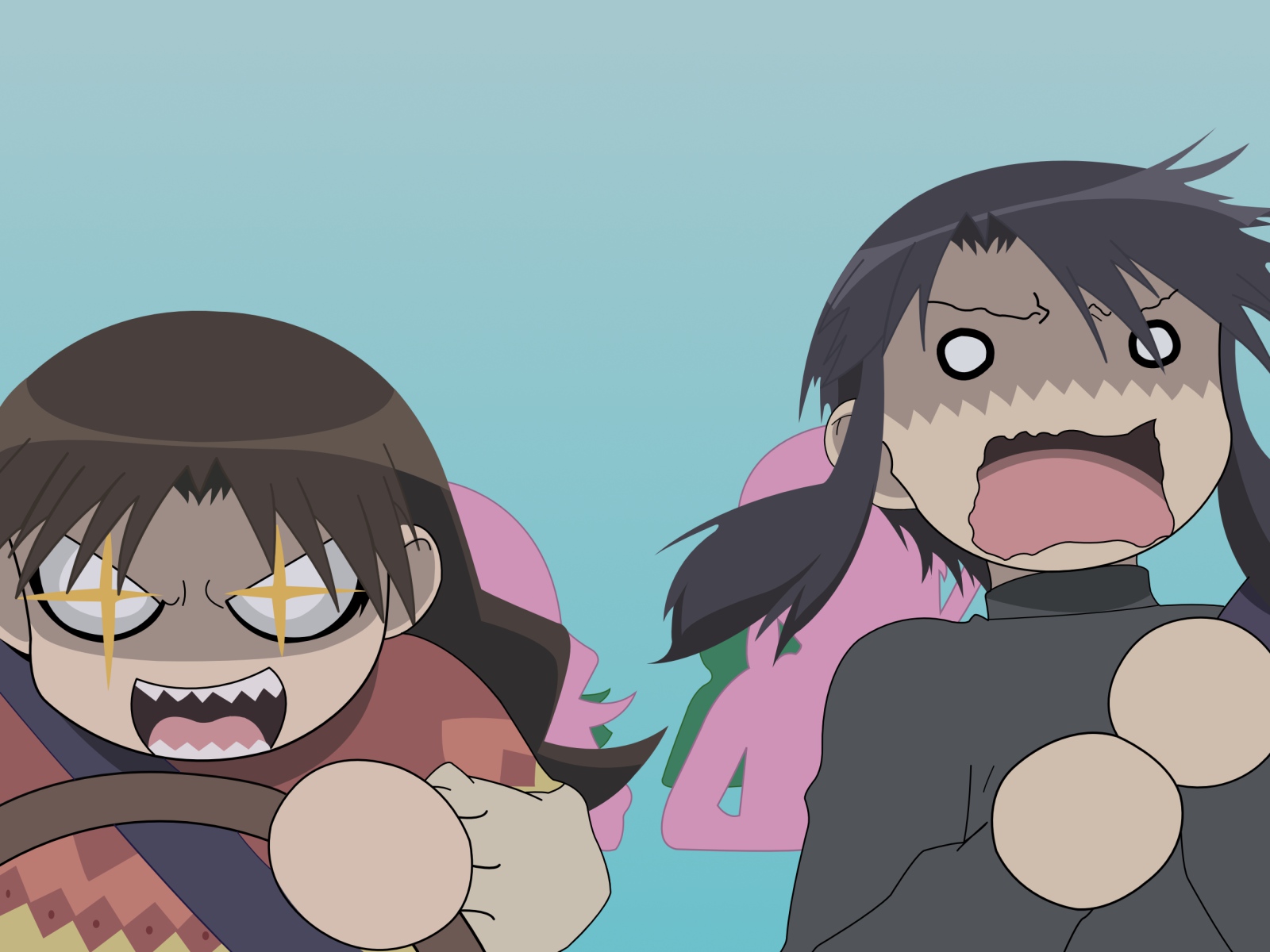 azumanga_daioh, kurosawa_minamo, tanizaki_yukari, vector