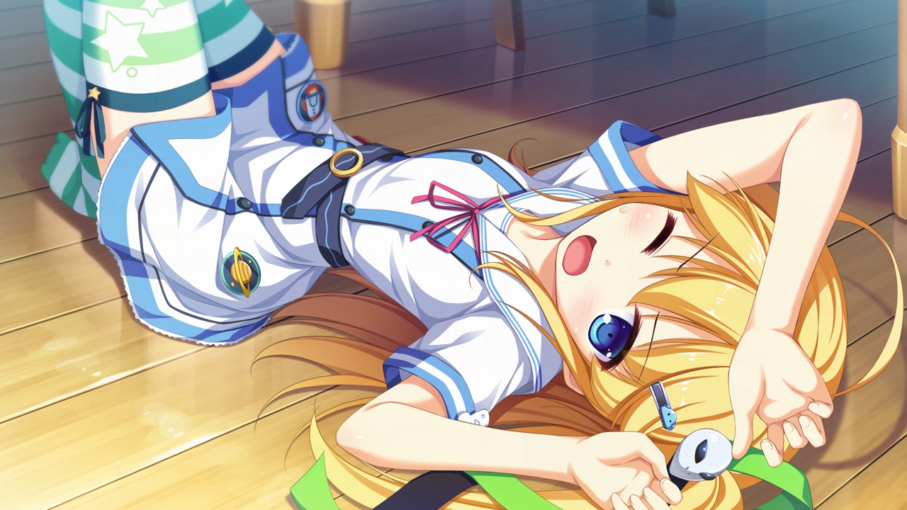 blonde_hair, blue_eyes, game_cg, g.i.b._girls_in_black, otonashi_sorami, rken, school_uniform, thighhighs, whirlpool, wink