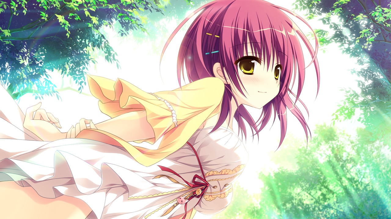 blush, dress, game_cg, inugami_kira, kashiwabara_mii, majo_koi_nikki, qoobrand, red_hair