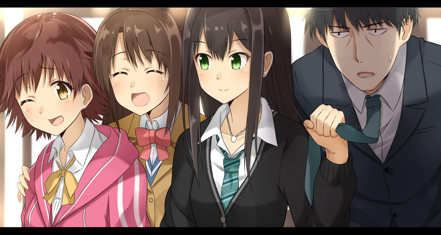 black_hair, brown_hair, ffmania7, green_eyes, group, honda_mio, idolmaster, idolmaster_cinderella_girls