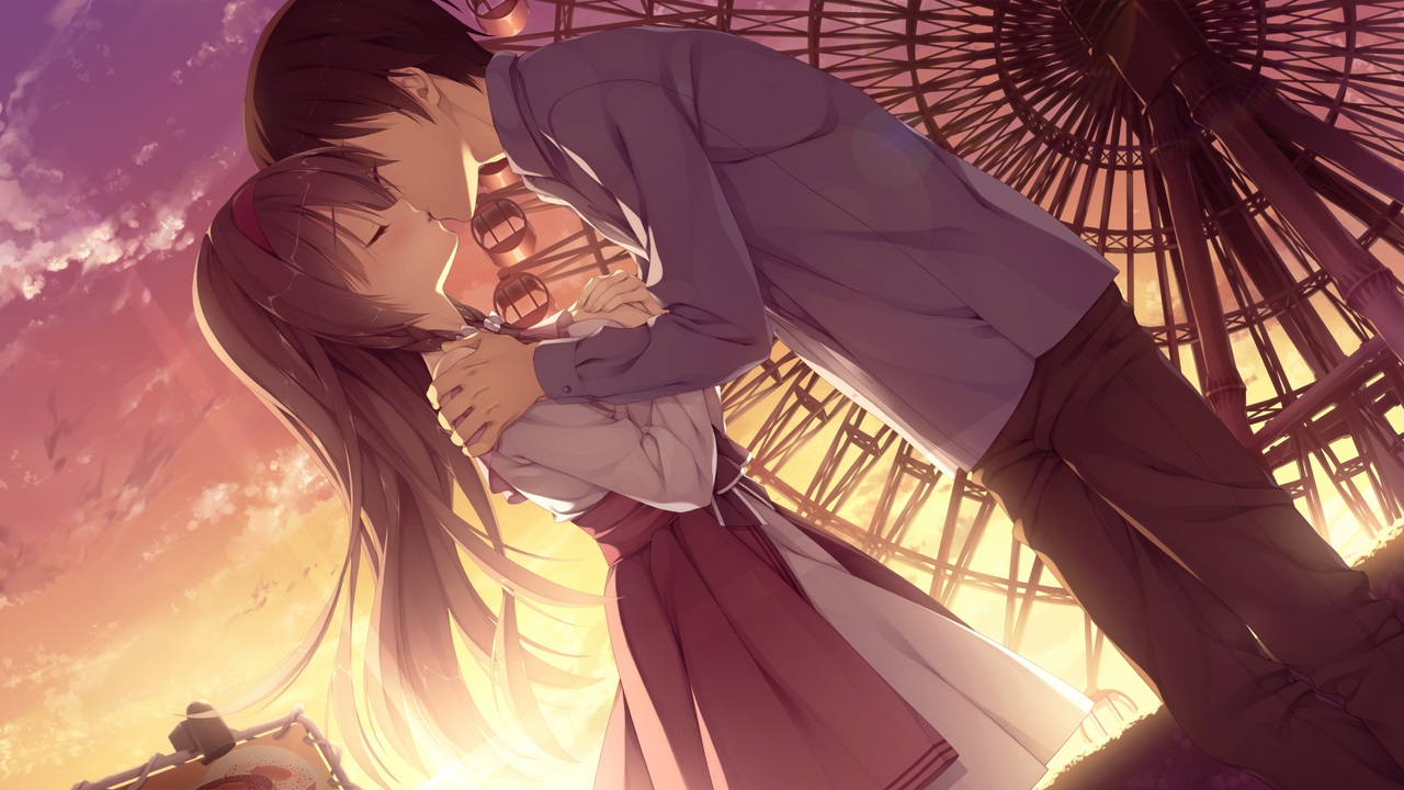 braids, game_cg, headband, kiss, kobuichi, long_hair, male, sanoba_witch