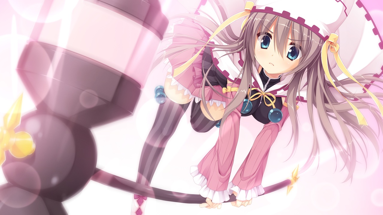 blue_eyes, game_cg, hat, kobuichi, sanoba_witch, shiiba_tsumugi, thighhighs, weapon
