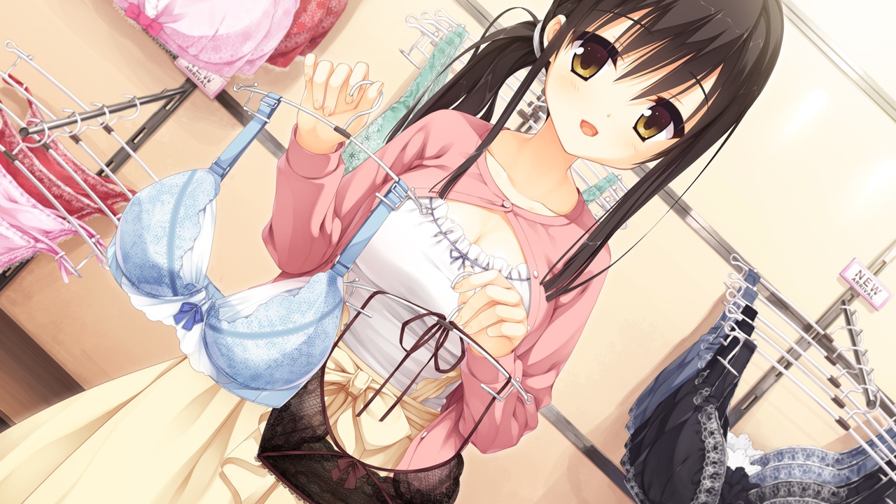 black_hair, bra, game_cg, kobuichi, long_hair, ponytail, sanoba_witch, togakushi_touko