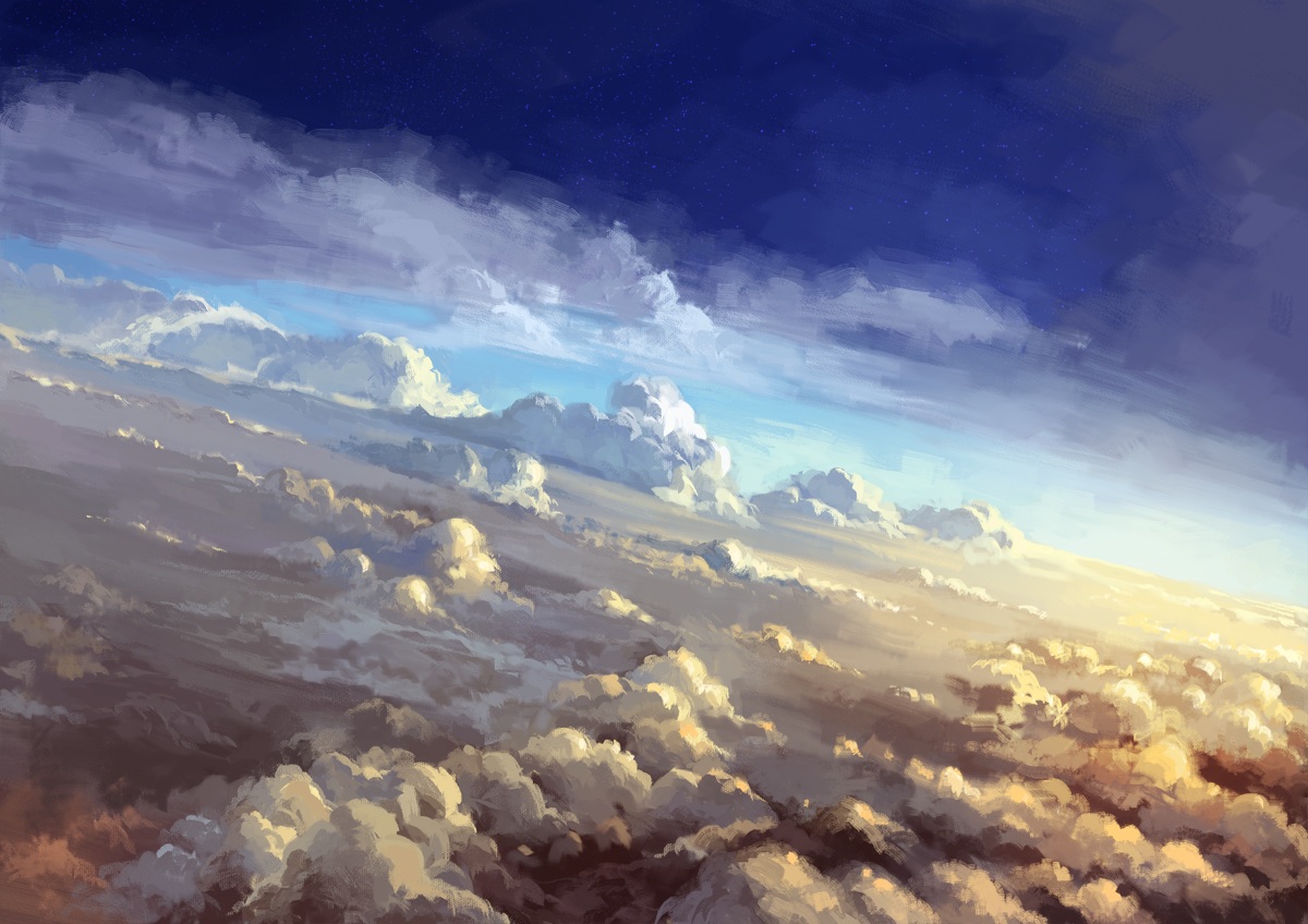 ana_bi, clouds, no_humans, original, scenic, sky