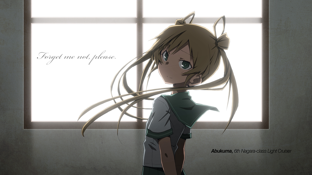 abukuma_(kancolle), anthropomorphism, blonde_hair, gray_eyes, kantai_collection, long_hair, red_(red-sight), school_uniform, twintails