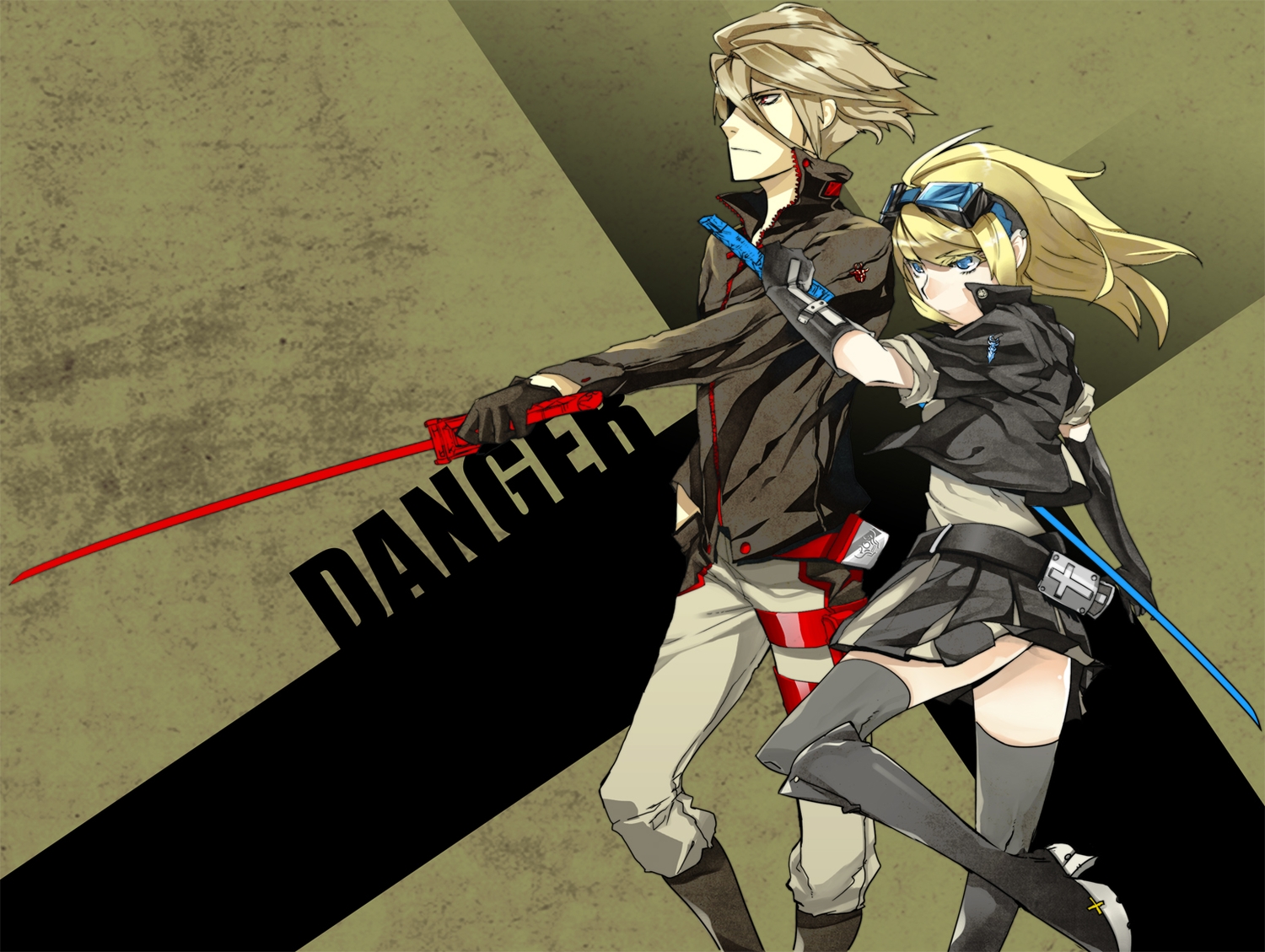 boots, goggles, katana, laio, male, original, polychromatic, skirt