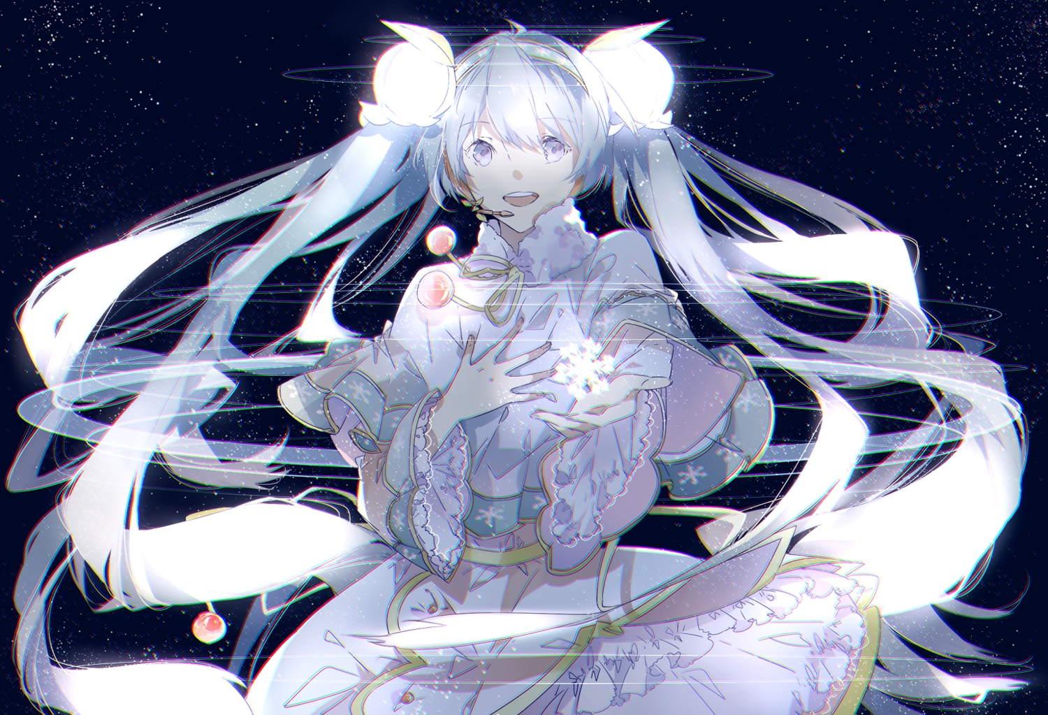 blue_eyes, blue_hair, hatsune_miku, long_hair, manako_(manatera), twintails, vocaloid, yuki_miku