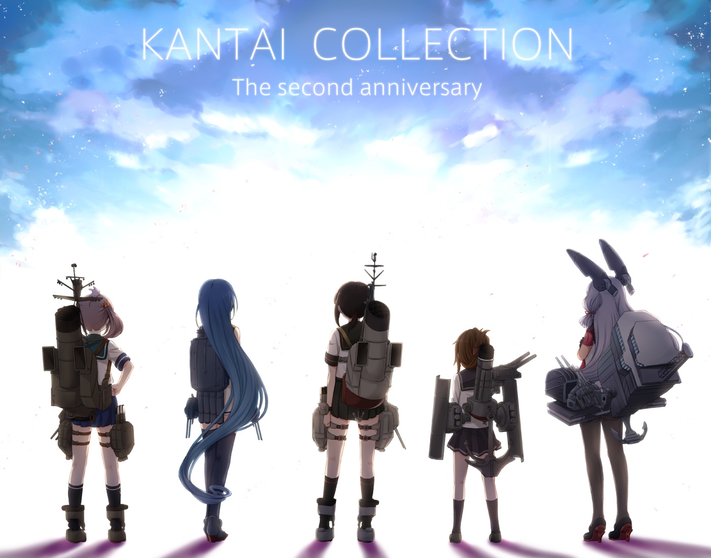 anthropomorphism, clouds, engiyoshi, fubuki_(kancolle), group, inazuma_(kancolle), kantai_collection, long_hair
