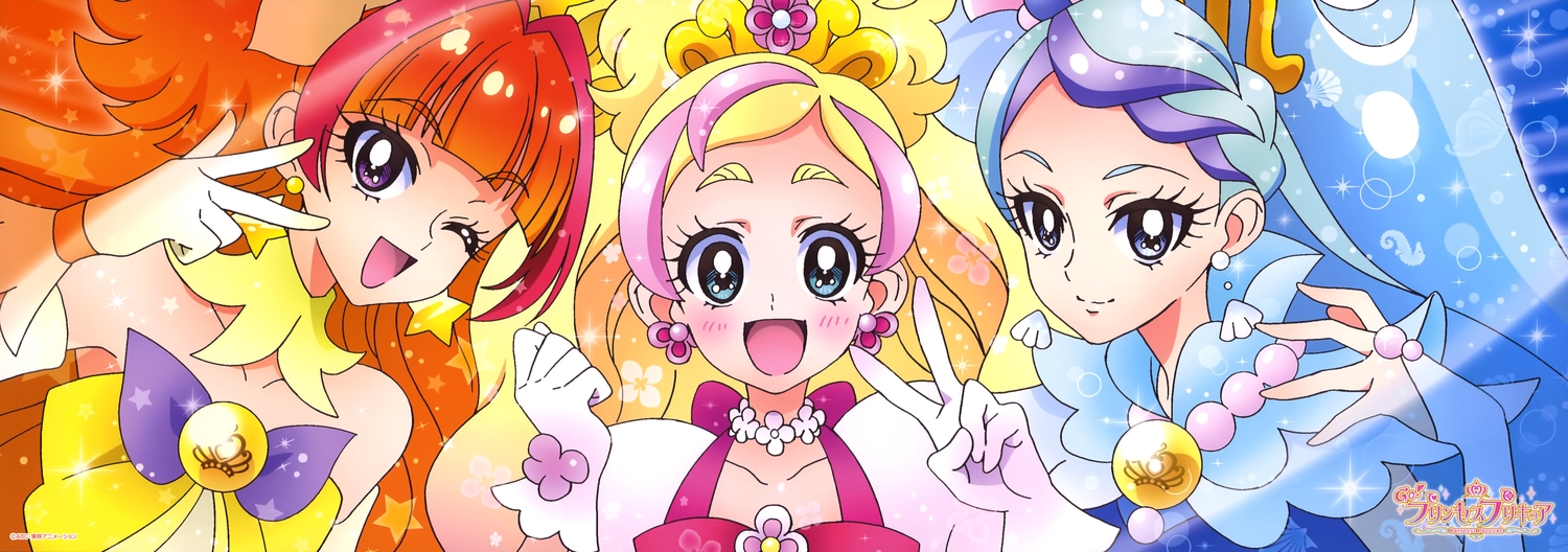 cure_flora, cure_mermaid, cure_twinkle, go!_princess_precure, scan